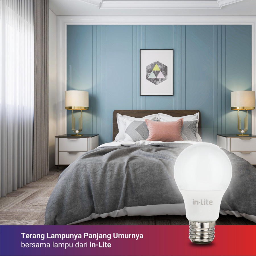 Lampu Bulb Led In-Lite / Inlite INB007- Putih- 3w s/d 12w