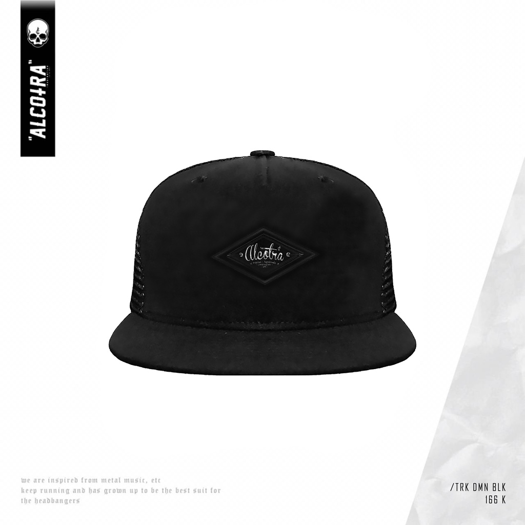 TRUCKER DIAMOND BLK // TOPI TRUCKER DIAMOND BLACK ALCOTRA