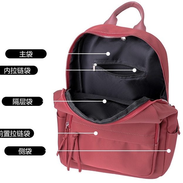 TAS RANSEL KOREA WANITA ANTI AIR BACKPACK MERAH TURNEY TA521M2 IMPORT CEWEK GENDONG PUNGGUNG SEKOLAH KULIAH KERJA BATAM PREMIUM KEKINIAN REMAJA