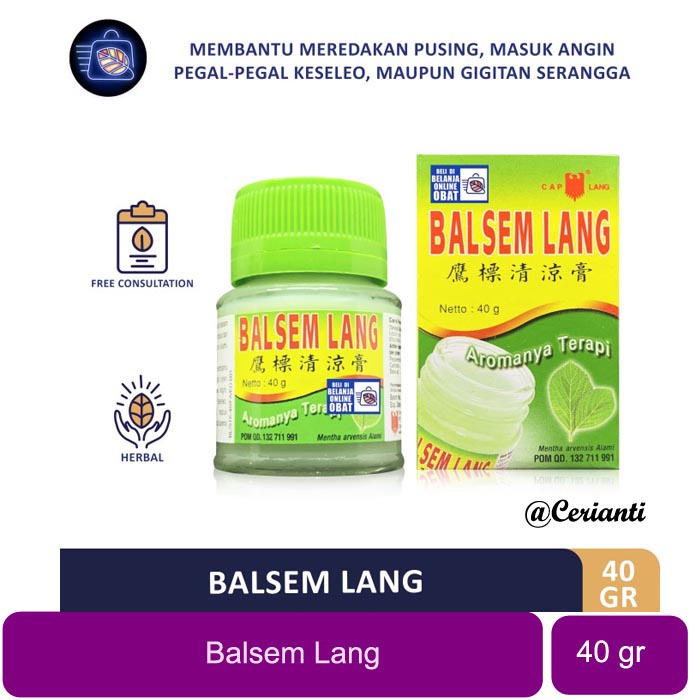 [40GR] [BPOM] Balsem Lang 40GR | 40 gram | Balsem Eucalyptus_Cerianti