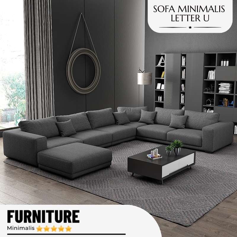 Jual Sofa Minimalis Kursi Sofa Minimalis Sofa Leter U Indonesia|Shopee ...