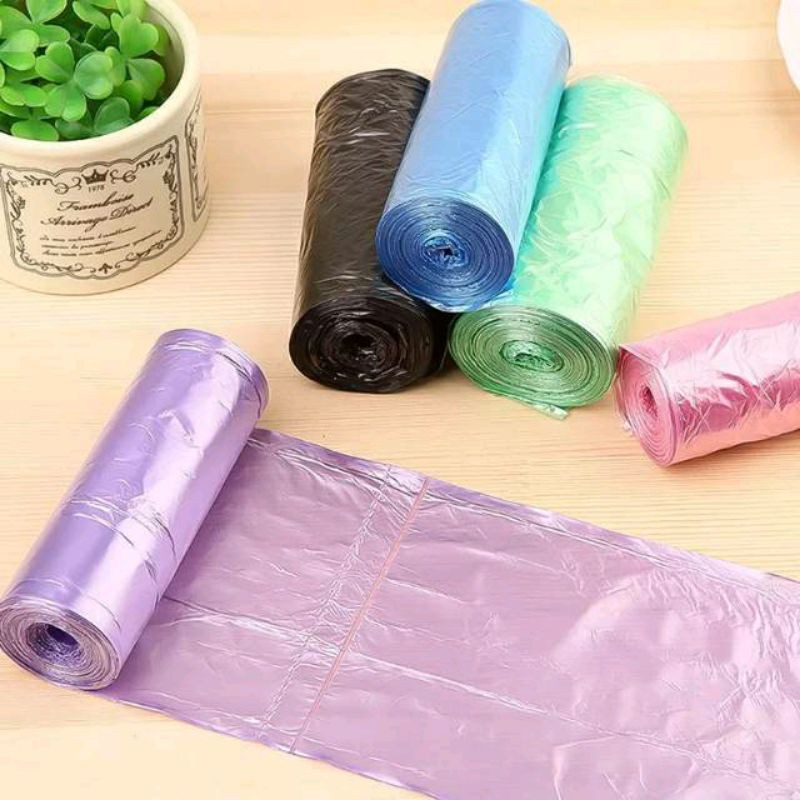 plastik sampah roll kantong plastik bening kantong sampah gulung isi 15 pcs