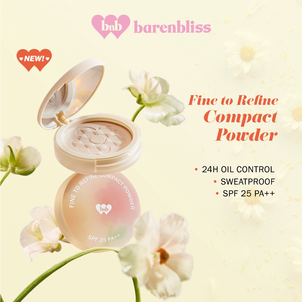 【PRE-ORDER】BNB barenbliss Korean Bloomatte Fine to Refine Compact Powder 「24H oil control」Bedak Padat
