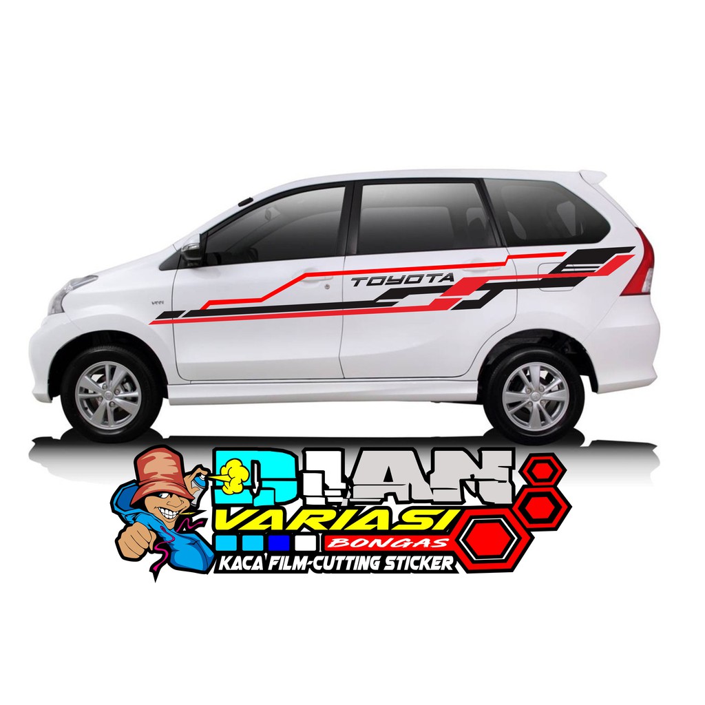 Striping Cutting Mobil Avanza Xenia Innova Rush Dll Bisa Request Perubahan Warna Atau Tambahan Nama Shopee Indonesia