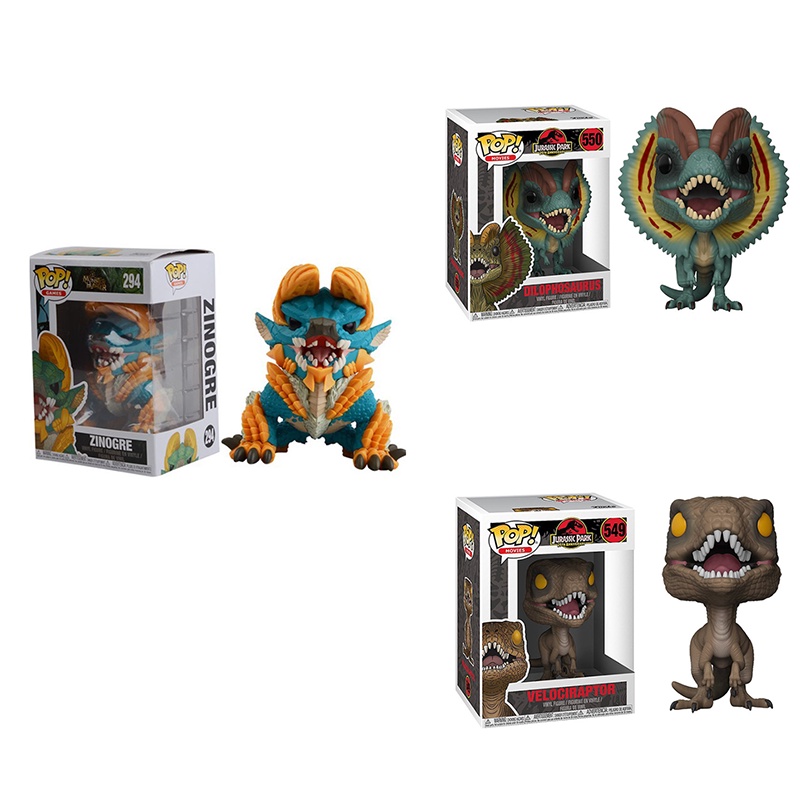 Figure Mainan Simulasi Dinosaurus Model POP Funko Untuk Kotak Dengan Koleksi Warna Anak