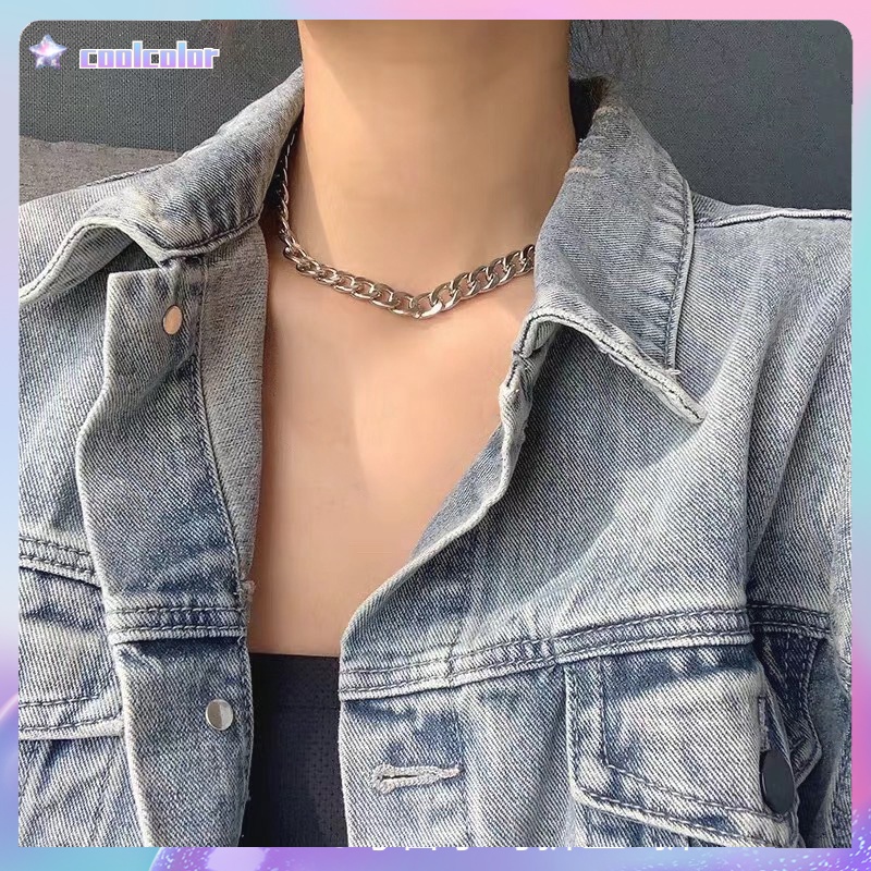 Ready Stock❤️Unisex Kalung Kuba Kalung Rantai Klavikula Fashion Perhiasan Aksesoris Wanita dan pria kecenderungan fashion murah COD