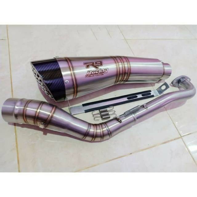 KNALPOT RACING R9 H2 for VIXION R R15 CB150R CBR 150 RR BYSON VERZA GSX SATRIA FU OLD NEW NMAX dll