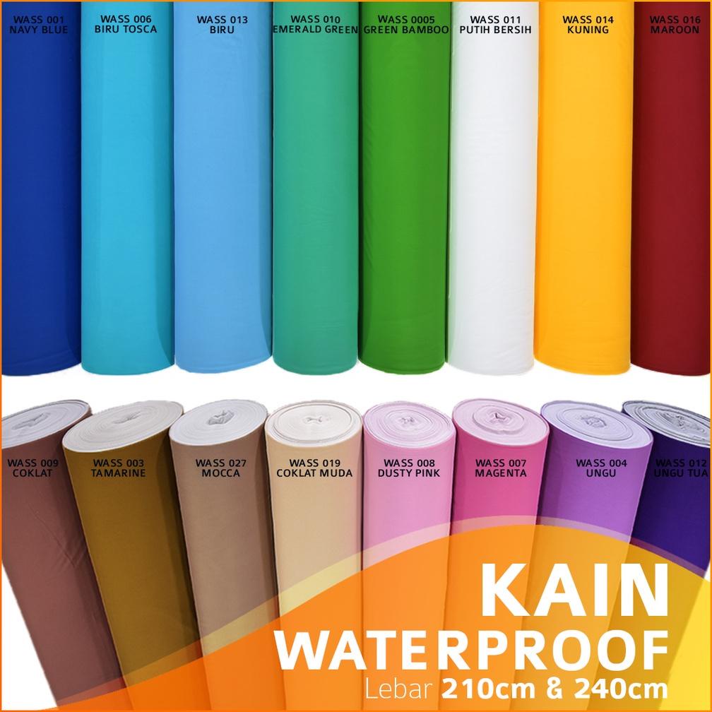 Kain Waterproof Polos Warna Warni Anti Tembus Lebar 240 Cm Meteran Kain Sprei Orginal Part 2