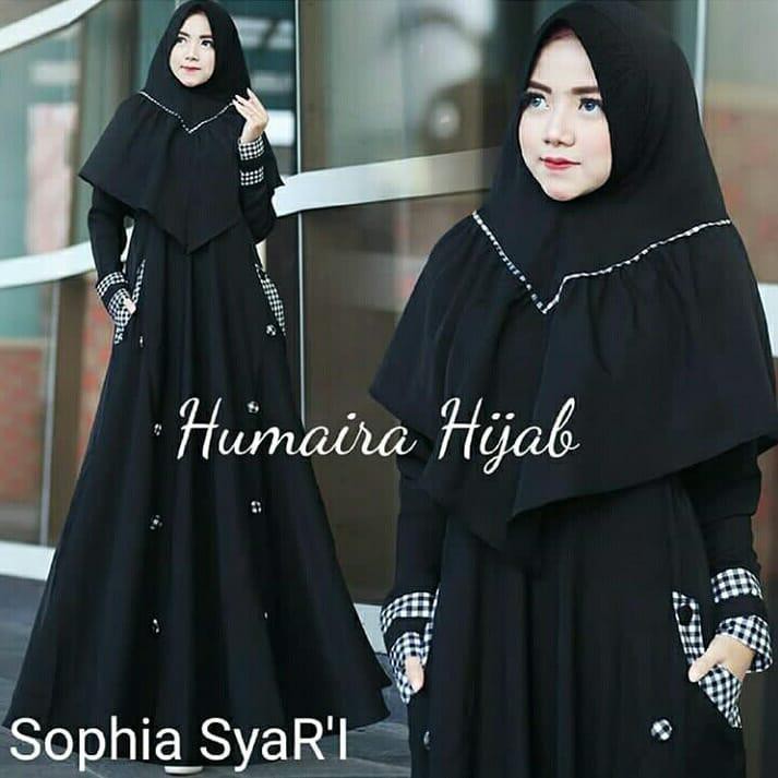 Gamis Pesta Shopia Syari + Khimar muslim gamis/gamis/GamisMurah/Gamissyari/Syari/Gamismuslim