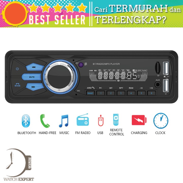 BISA COD Tape Audio Mobil Dengan Bluetooth Wireless Receiver 12V MP3 Player - Taffware MP3-506