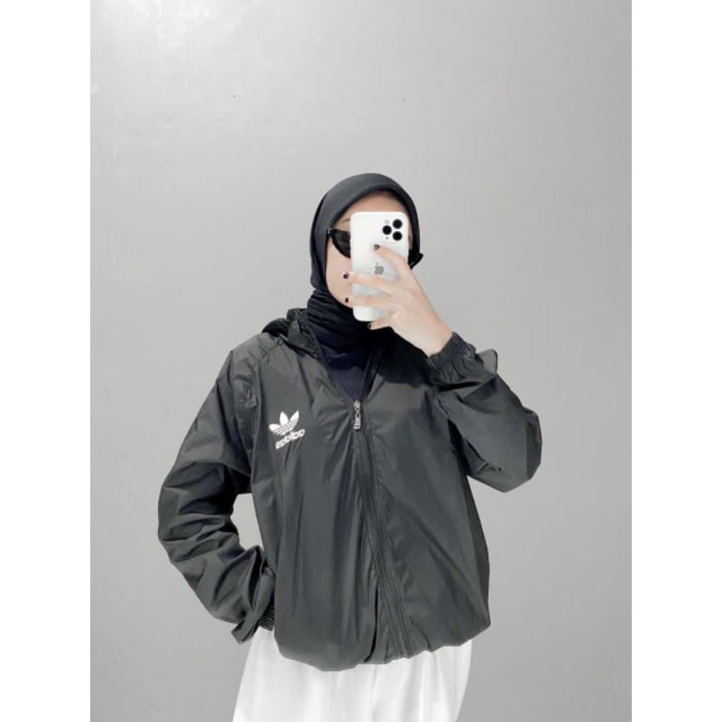 Jaket Olahraga Pria Wanita Jaket Parasut Sepeda Lari Running Original Windbreaker