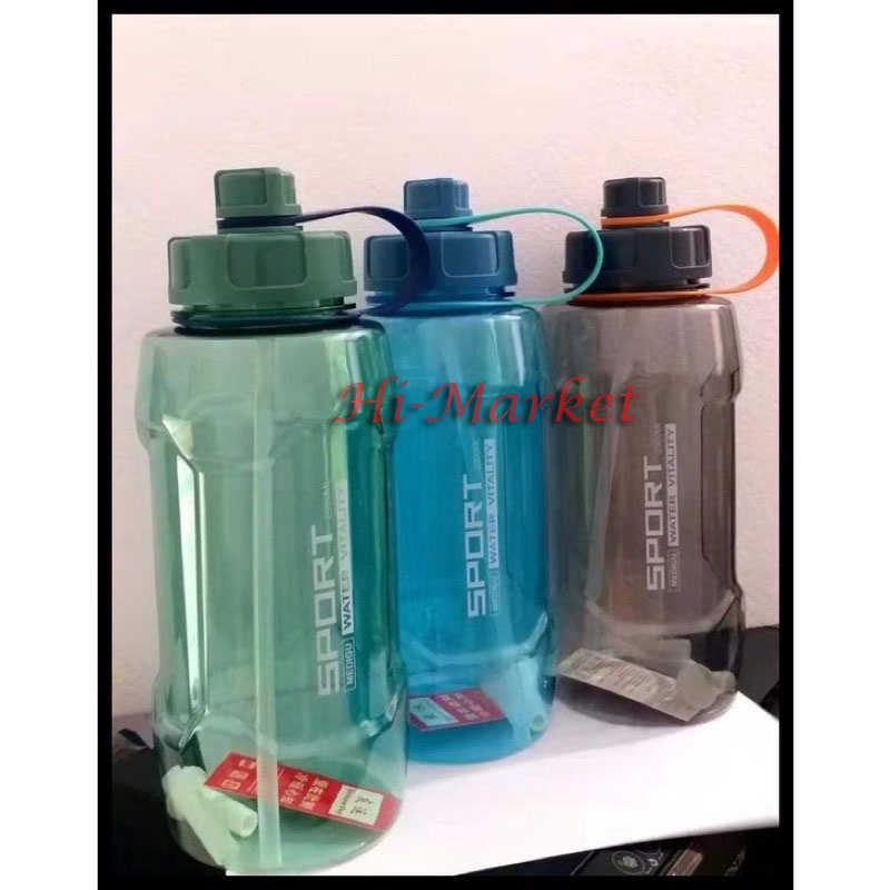 BOTOL MINUM SPROT JUMBO 2 LITER/ 2000 ML TRANSPARANT BOTOL MINUM SEDOTAN