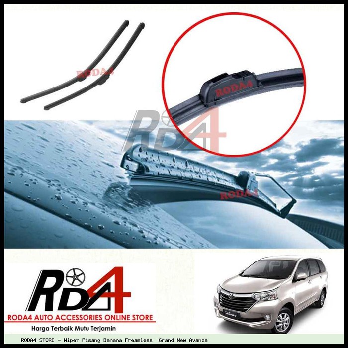 Wiper Mobil Grand New Avanza 16 20 Frameless Banana 1 Set 2 Pcs