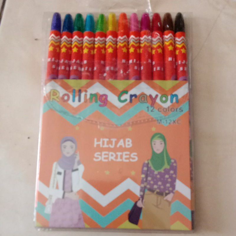 

Rolling Crayon 12 colors Hijab Series M-12xc