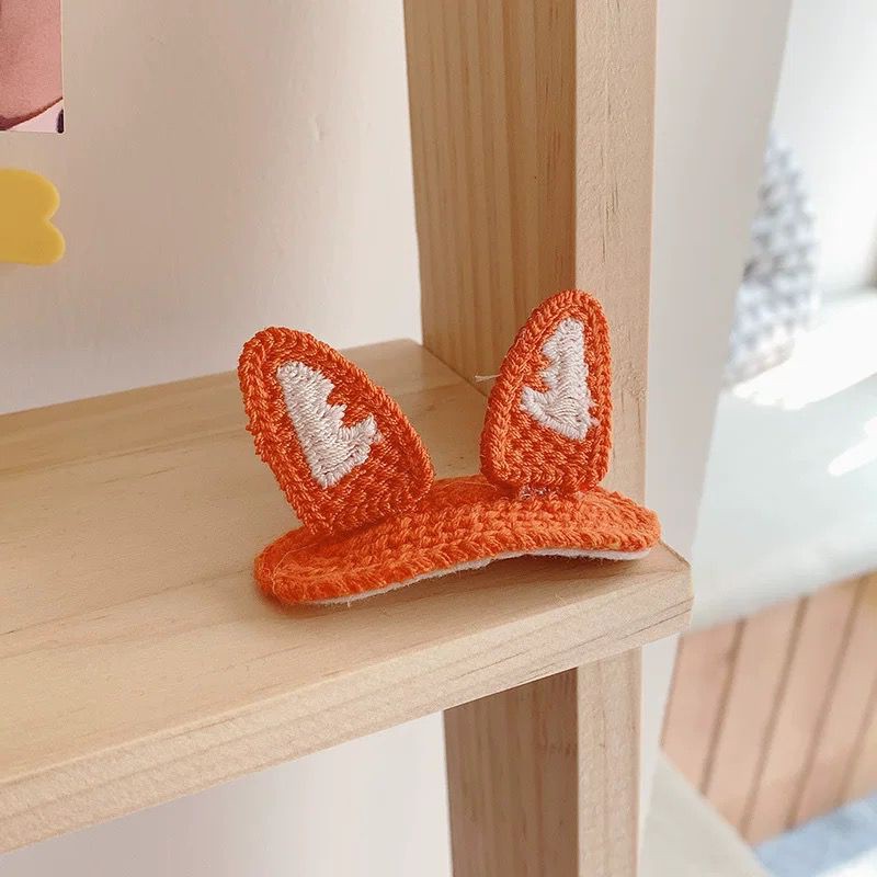 DS IR 8 Hairclip / Jepitan rambut Rajut / Klip Jepit Model Animal Ear Gaya Korea / Amigurumi