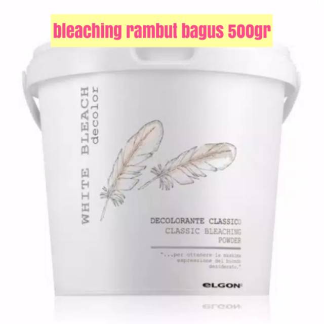 Bleaching rambut elgon white bleach de color bagus 500gr