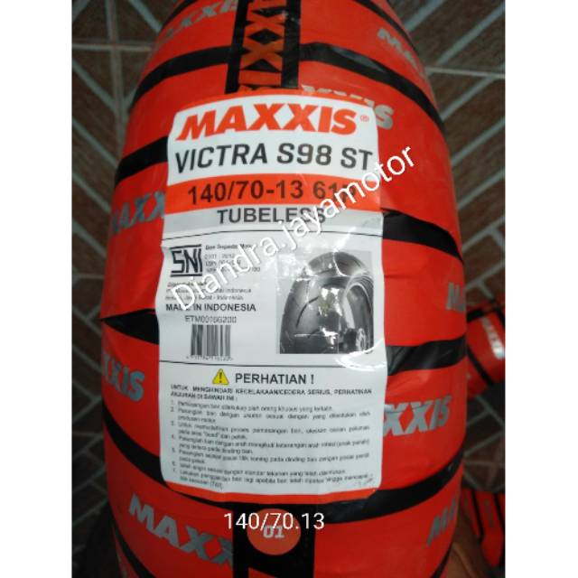 Ban tubles  maxxis victra UK.140/70.13 free pentil 100% original