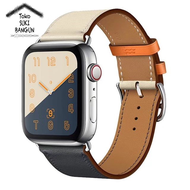 Strap Apple Watch Series 7 6 5 4 3 2 1 45mm 44mm 42mm TALI JAM Single Tour DUAL COLOR Leather