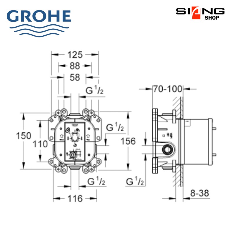 GROHE Rapido 35501000 Universal Single-Lever Mixer