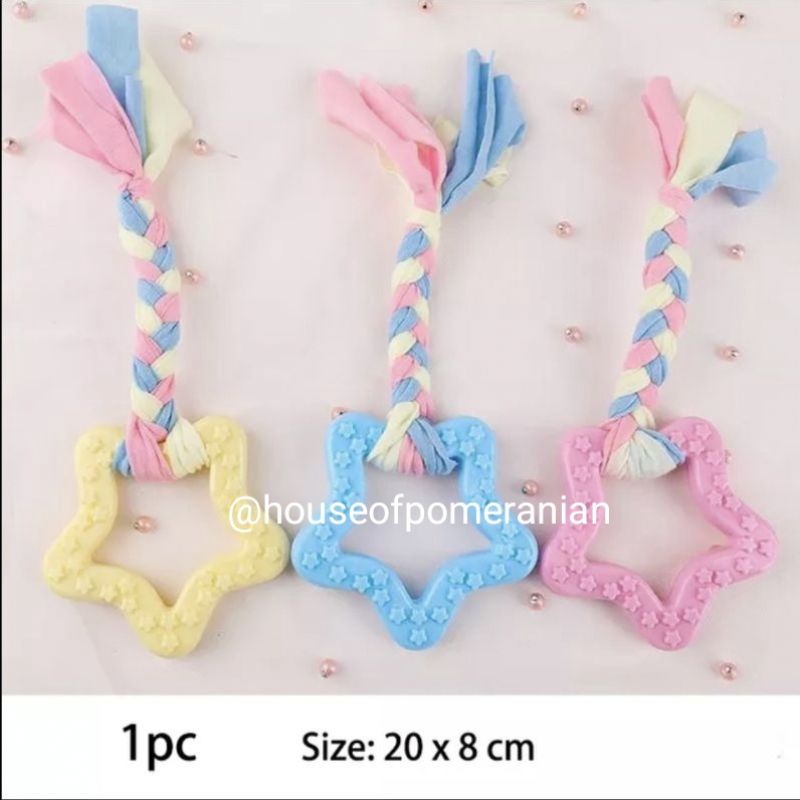 Mainan gigit kunyah anjing. Dog cat rubber chew rope toy