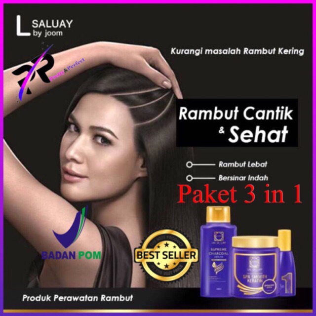 Lae Sa Luay Paket 3 in 1 Masker Rambut + Shampoo + Serum Keratin