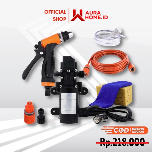 Pompa Air 12V 100W dengan Kepala Semprotan / Mesin Pompa Pendorong Air Sanyo Tandon Toren Tekanan Ti