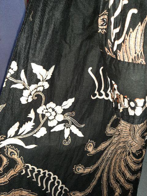 Couple Batik Sogan Motif Bunga Khanzana Sogan Cendrawasih Ahy Merak Hitam 2729_ Sumberurip