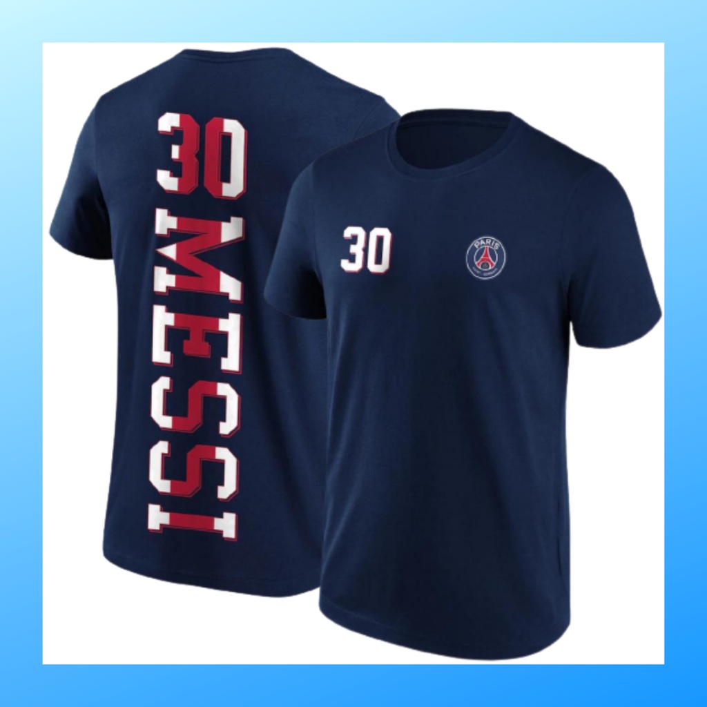 Kaos distro pria katun combed PSG baju atasan wanita dewasa t-shirt vintage outfit premium casual suit pakaian paris saint germain merchandise oneck oblong lengan pendek apparel kombed 24s messi navy K009