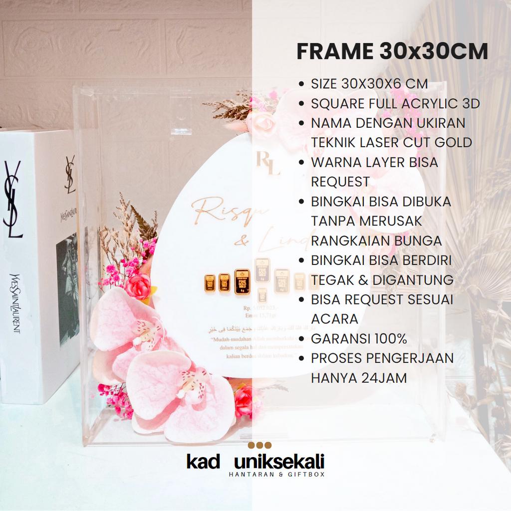 MAHAR AKRILIK BIG SIZE 40x40 CM /MAHAR AKRILIK SLIDING/ MAHAR AESTHETIC / MAHAR NIKAH / MAHAR REPLIKA