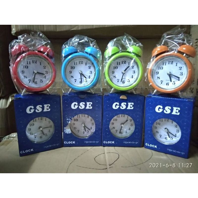 jam weker polos kring berdering nyaring/angka timbul/full colour unik