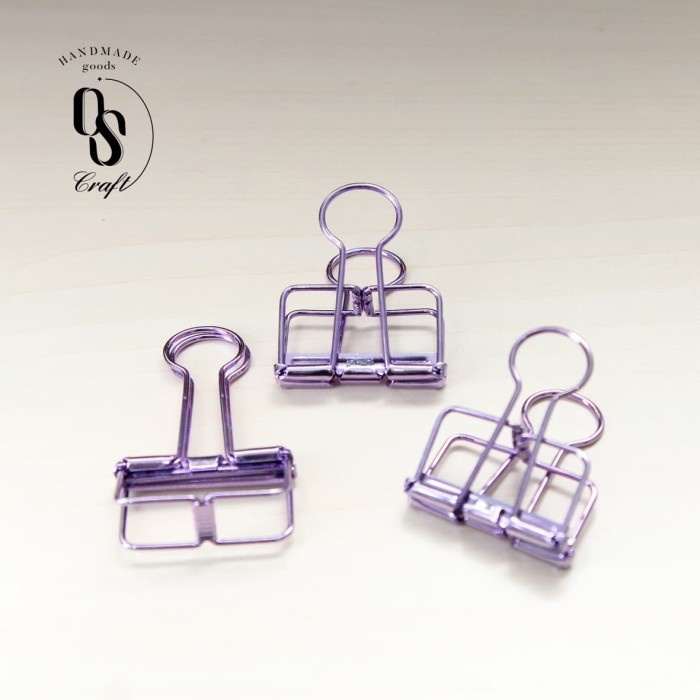 

Mantap Purple Hollow Metal Wire Binder/ Paper Clip/ Klip Kertas Bergaransi