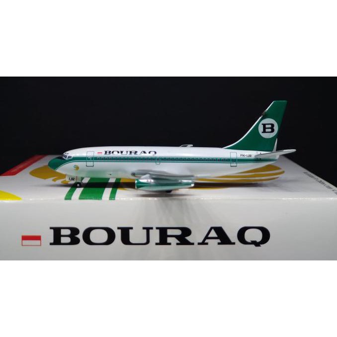 ***COD** Diecast Pesawat Bouraq B737-200 PK-IJR Pegasus 1:400