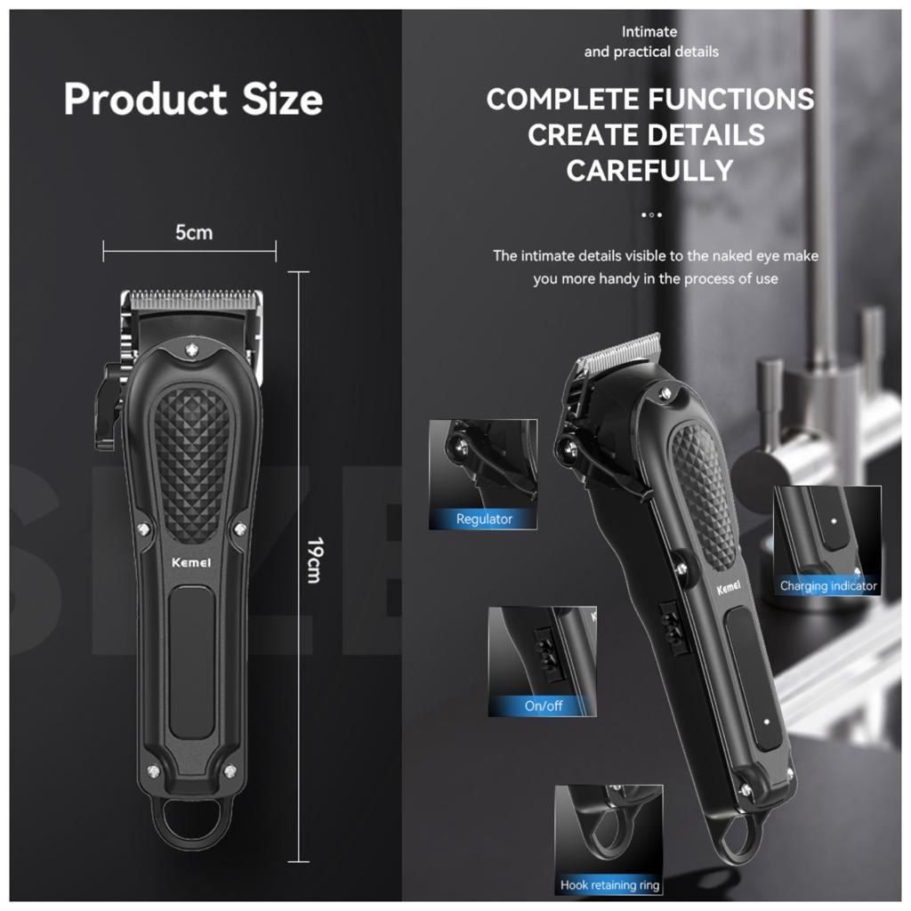 Kemei Alat Cukur Rambut Hair Clipper Elektrik Professional Mesin Pemotong Pemangkas Cukuran KM 1071