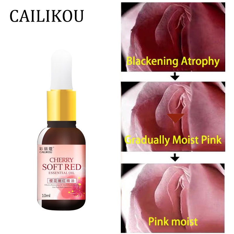 Pemutih ketiak dan selangkangan ampuh Minyak esensial merah muda Miss V Pencerah selangkangan Ketiak Hitam Pencerah Bibir 10ML Nipple Private Pemutih Essence Minyak