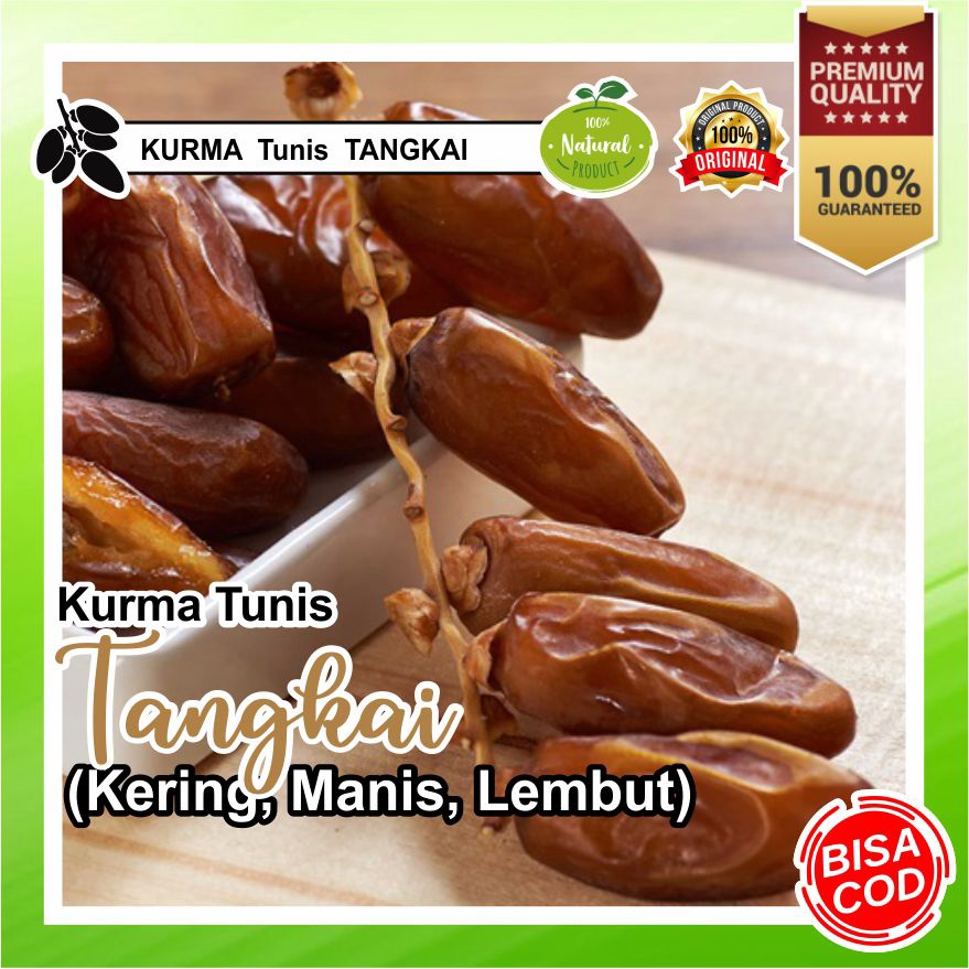 

KURMA TANGKAI TUNIS / TUNISIA ( KERING, MANIS ) , 100% ASLI KUALITAS PREMIUM , GROSIR & ECERAN