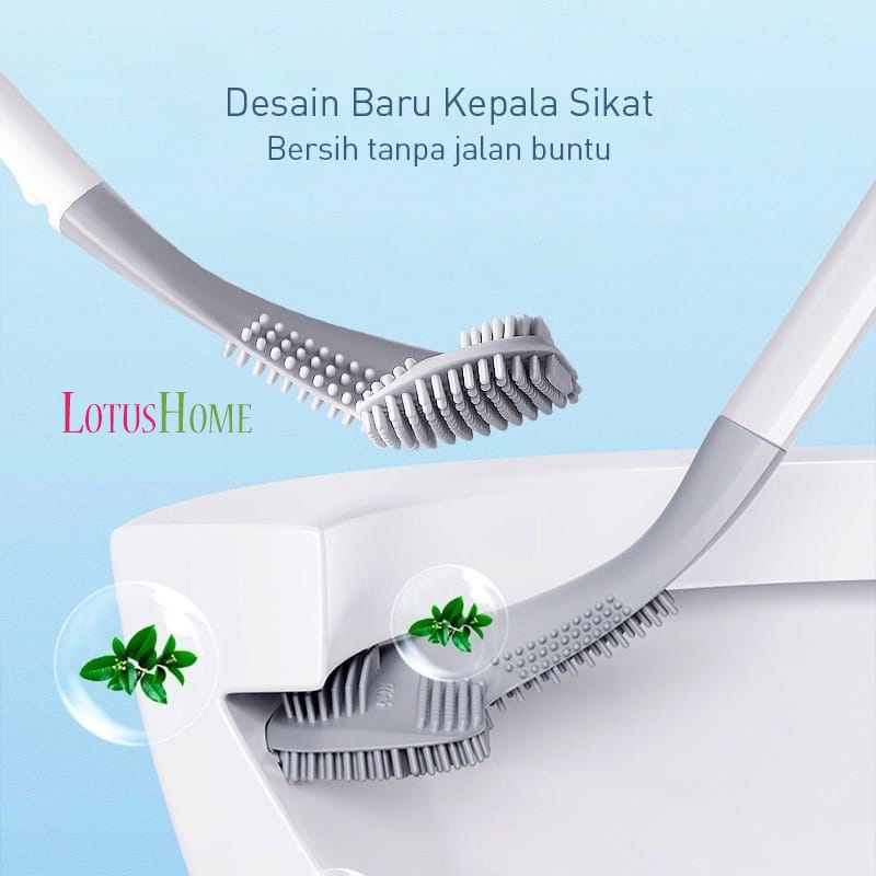 Sikat WC Silikon GOLF Kloset Closet Silikon Brush / Brush Toilet Golf Silicone Sikat Pembersih Toilet WC Lengkung Fleksibel