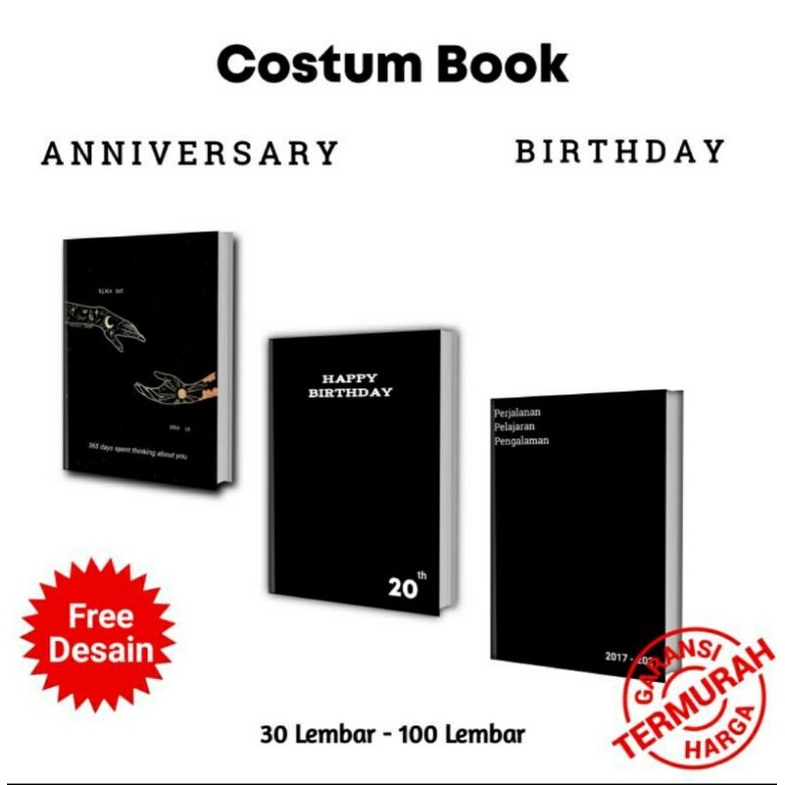 (Binding) Costum book Anniversary, Birthday
