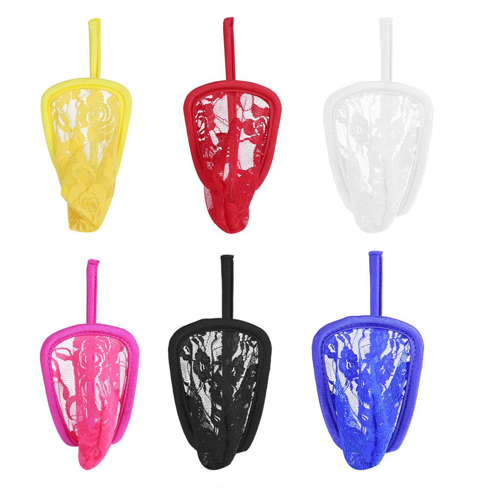 Hot Attractive Sexy Sheer Lace C String Men Thong Invisible C Shape Underwear Panties For Gay Men Ni
