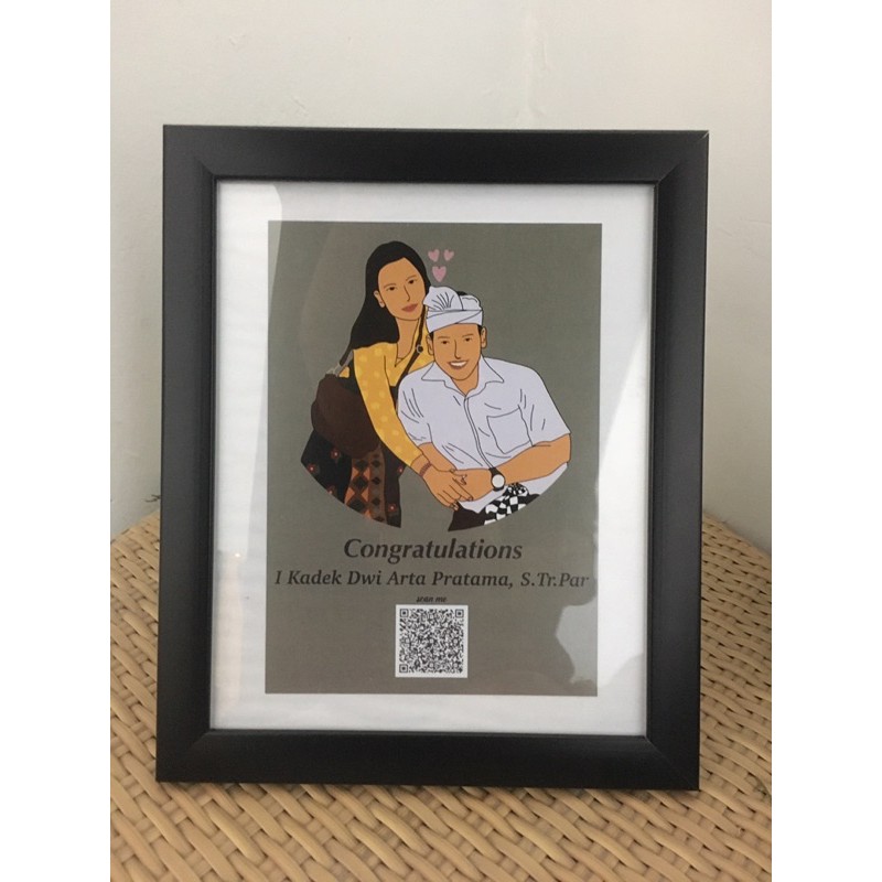 DIGITAL ART / FAN ART + UCAPAN BARCODE / HADIAH WISUDA ULANG TAHUN DEKORASI RUMAH