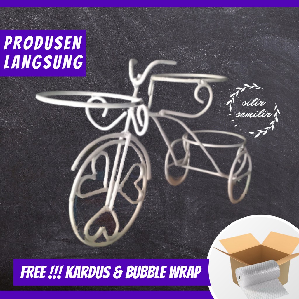 SMF038 rak standing pot hiasan bunga besi plastik dekorasi dinding ruang kamar tamu tidur rumah