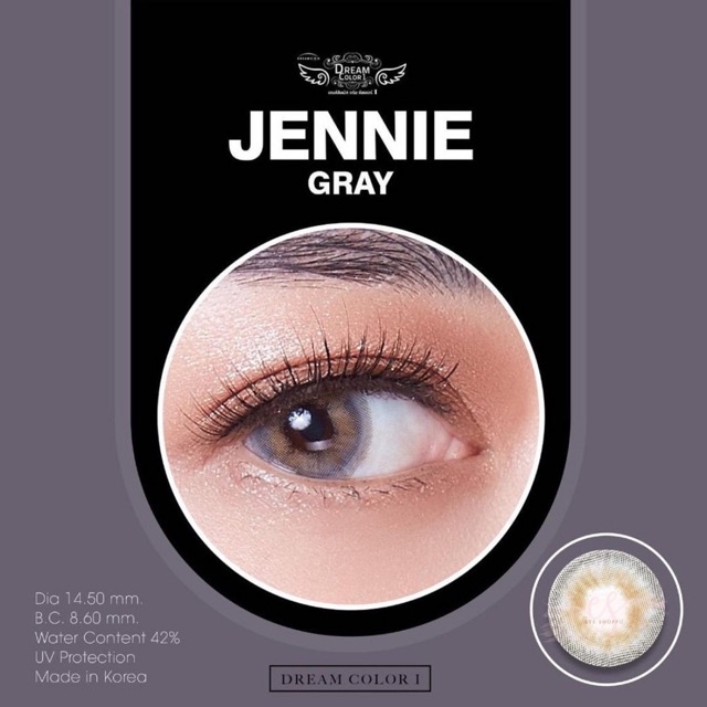 Softlens Jennie Dreamcolor1 Blackpink soflen Gray Brown kontak lensa korea