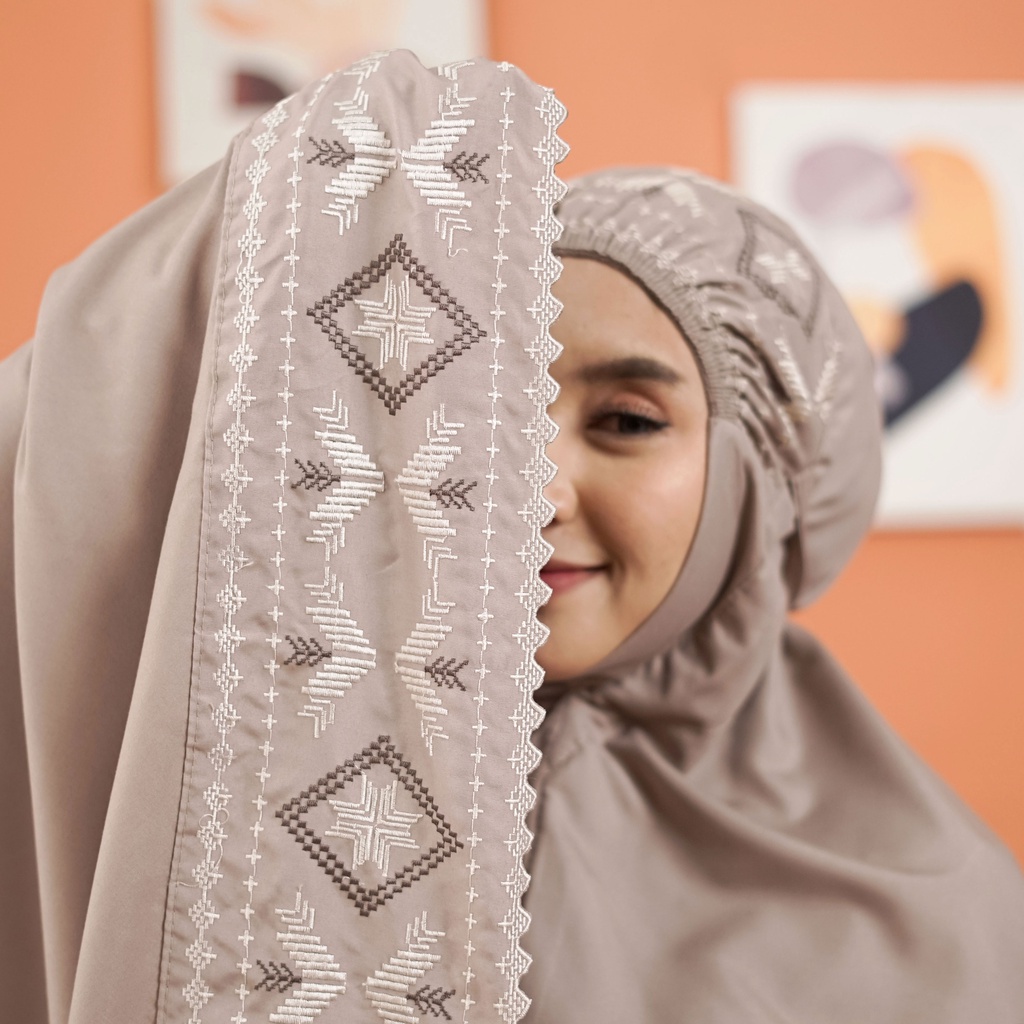 Mukena Songket Dewasa Jumbo Bordir Tas Adem Grosir