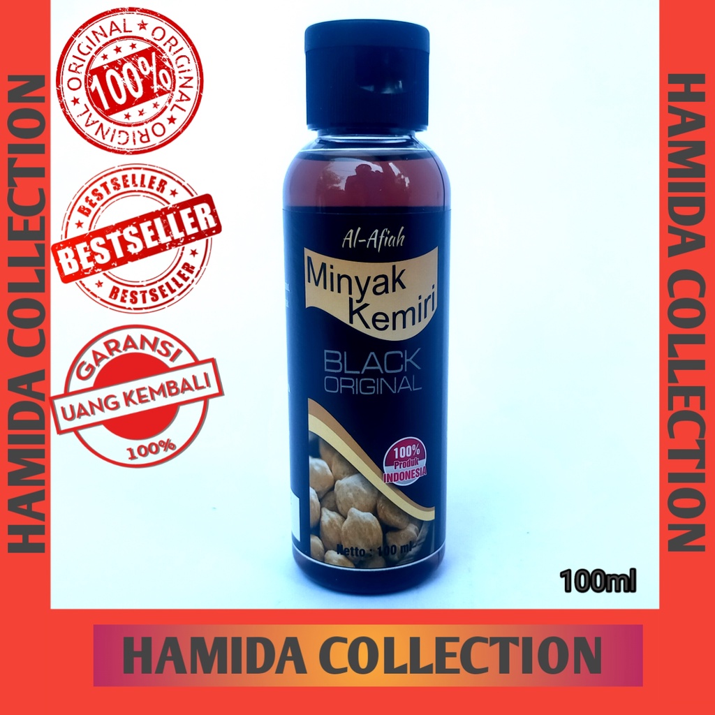 Minyak Rambut Kemiri Black Al Afiah BPOM | Minyak Kemiri plus Zaitun ( Asli Penumbuh Rambut )