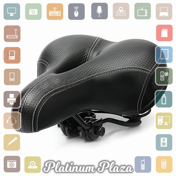 UpperX Jok Sadel Sepeda Bike Saddle Wide Seat Soft Pad Cushion - UX01 - Black`2E3ZOD-