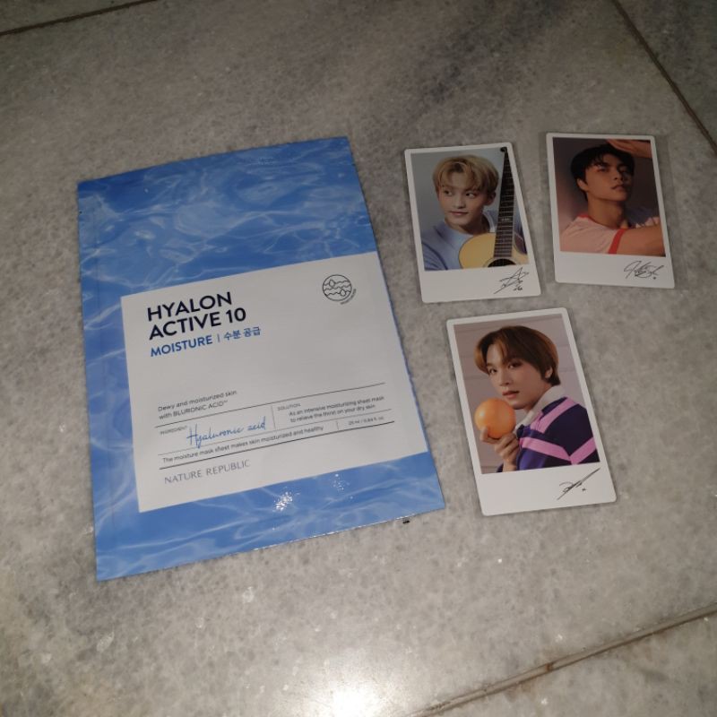 sheet mask nature republic with nct 127 polaroid set