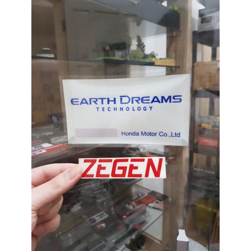 

Stiker sticker earth dreams technology tempel dalam balik kaca stick on