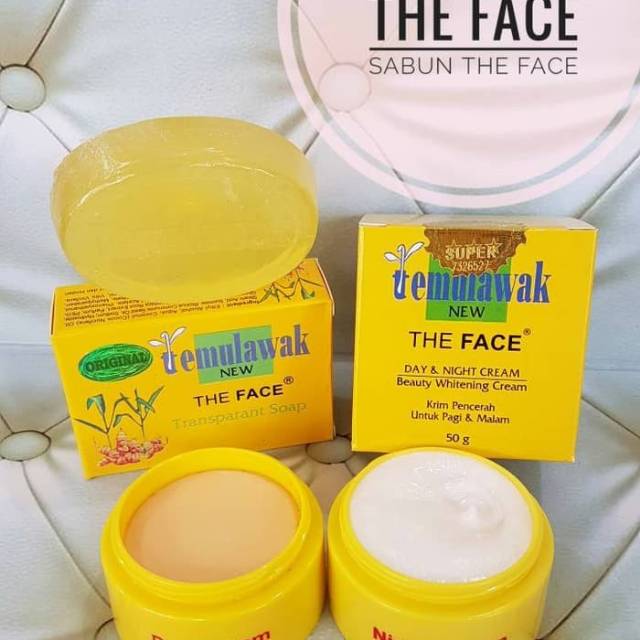 PAKET TEMULAWAK THE FACE (KRIM PAGI, MALAM &amp; SABUN)