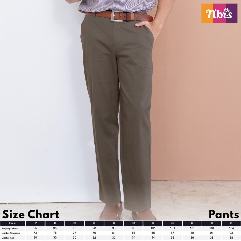 NBRS BUSY PANTS 01 Bahan Twill Stretch Cotton Bawahan Celana Panjang Pria Casual Modern by Nibras bisa COD