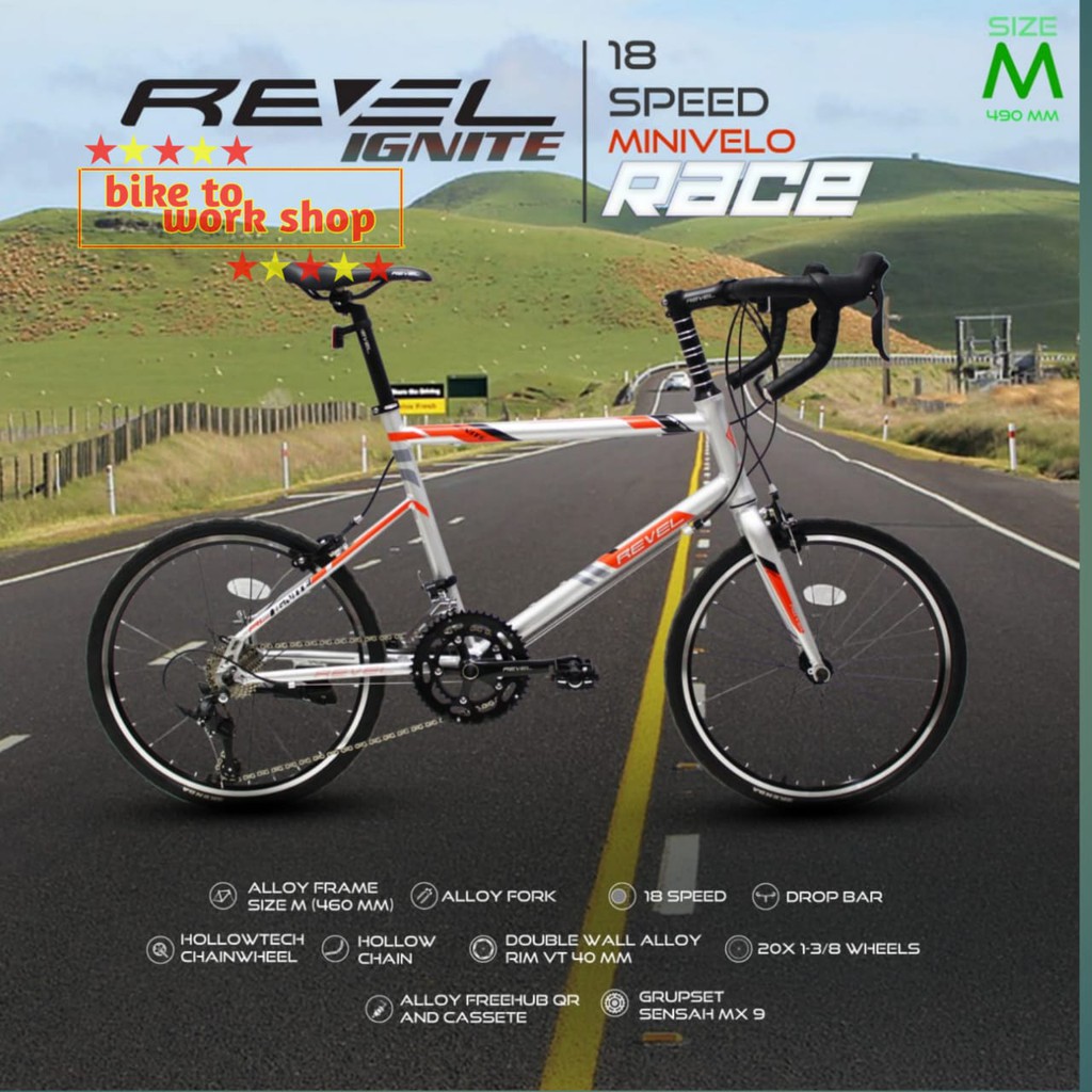SEPEDA MINIVELO REVEL RACE 18 SPEED ALLOY MINIVELO RECE ALLOY 18 SPEED