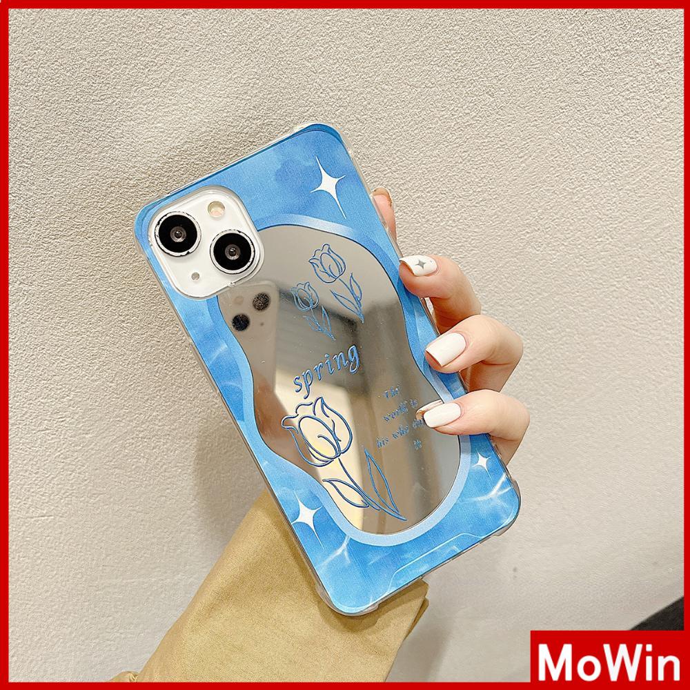 iPhone Case Acrylic HD Mirror Laser Airbag Shockproof Protection Camera Cute Line Rose Flower Compatible For iPhone 11 iPhone 13 Pro Max iPhone 12 Pro Max iPhone 7 Plus iPhone xr